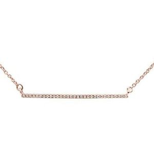 .07ct 14kt rose gold diamond trendy bar pendant